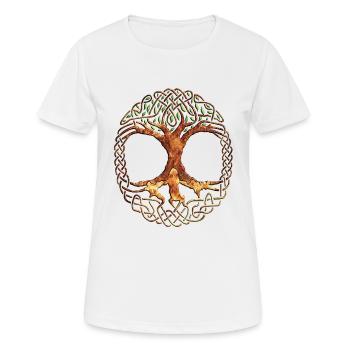 Yggdrasil World Tree World Ash Nordic - Women's Breathable T-Shirt - white - Front - AI Model Female 172 dark (172cm)