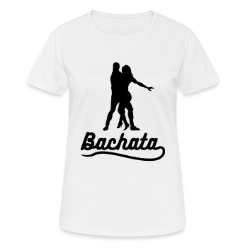 Bachata Paar verbindet schwarz - Frauen T-Shirt atmungsaktiv - Weiß - Vorne - AI Model Female 172 dark (172cm)