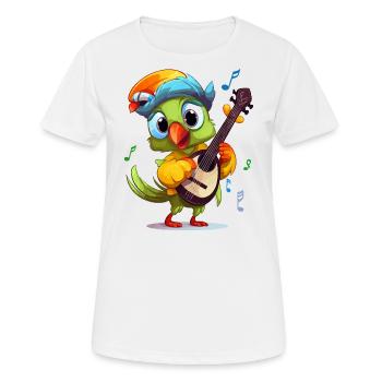 Musikalischer Federschnabel - Frauen T-Shirt atmungsaktiv - Weiß - Vorne - AI Model Female 172 dark (172cm)