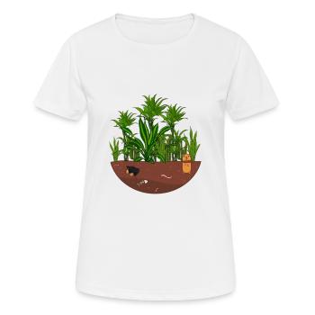 Dschungel Garten - Frauen T-Shirt atmungsaktiv - Weiß - Vorne - AI Model Female 172 dark (172cm)