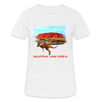 australie 1 - T-shirt respirant Femme - blanc - Devant - AI Model Female 172 dark (172cm)