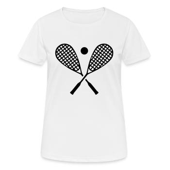 Squash - Frauen T-Shirt atmungsaktiv - Weiß - Vorne - AI Model Female 172 dark (172cm)