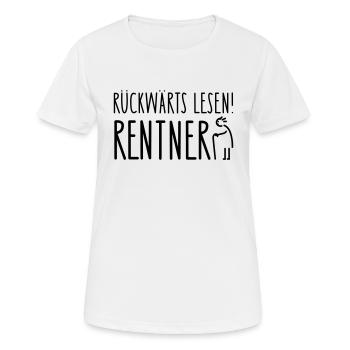 Rentner Lesen - Frauen T-Shirt atmungsaktiv - Weiß - Vorne - AI Model Female 172 dark (172cm)