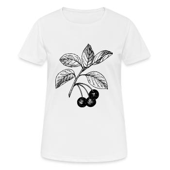 cherries kirschen veggie gemuese fruits33 - Frauen T-Shirt atmungsaktiv - Weiß - Vorne - AI Model Female 172 dark (172cm)