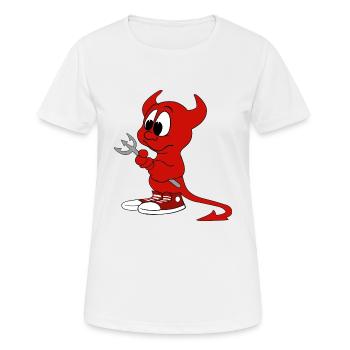 devil - T-shirt respirant Femme - blanc - Devant - AI Model Female 172 dark (172cm)