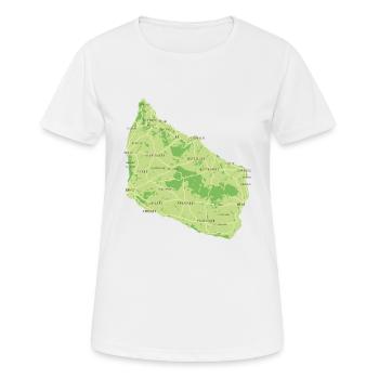 Bornholmer map - Women's Breathable T-Shirt - white - Front - AI Model Female 172 dark (172cm)