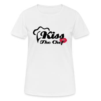 Embrassez le chef - T-shirt respirant Femme - blanc - Devant - AI Model Female 172 dark (172cm)