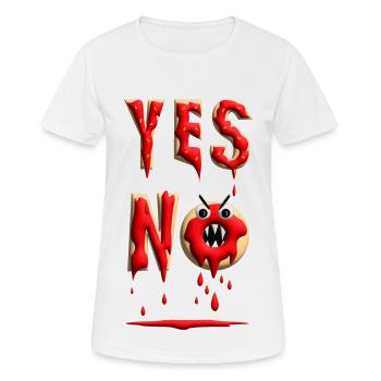 Donut für die fitness, Yes oder No. - Frauen T-Shirt atmungsaktiv - Weiß - Vorne - AI Model Female 172 dark (172cm)