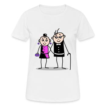Grand-maman et grand-papa - T-shirt respirant Femme - blanc - Devant - AI Model Female 172 dark (172cm)