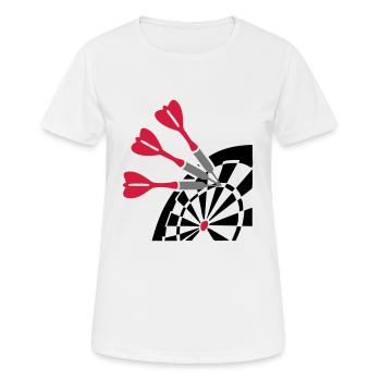 Fléchettes flèche fléchettes - T-shirt respirant Femme - blanc - Devant - AI Model Female 172 dark (172cm)