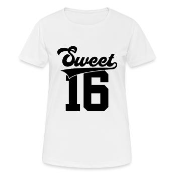 SWEET 16 SWEET SIXTEEN 16E ANNIVERSAIRE 2006 - T-shirt respirant Femme - blanc - Devant - AI Model Female 172 dark (172cm)