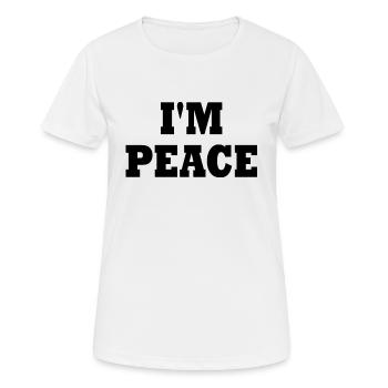 I'm peace - Frauen T-Shirt atmungsaktiv - Weiß - Vorne - AI Model Female 172 dark (172cm)