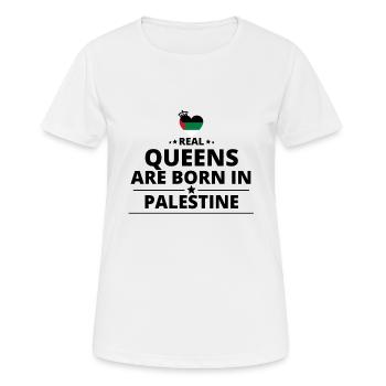 GIFT QUEENS LOVE FROM PALESTINE PALESTINA - Women's Breathable T-Shirt - white - Front - AI Model Female 172 dark (172cm)