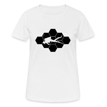 Taucher im schicken Tauchdesign - Frauen T-Shirt atmungsaktiv - Weiß - Vorne - AI Model Female 172 dark (172cm)
