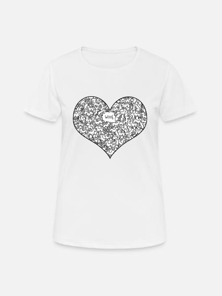 A Heart Full of Woof - Women's Breathable T-Shirt - white