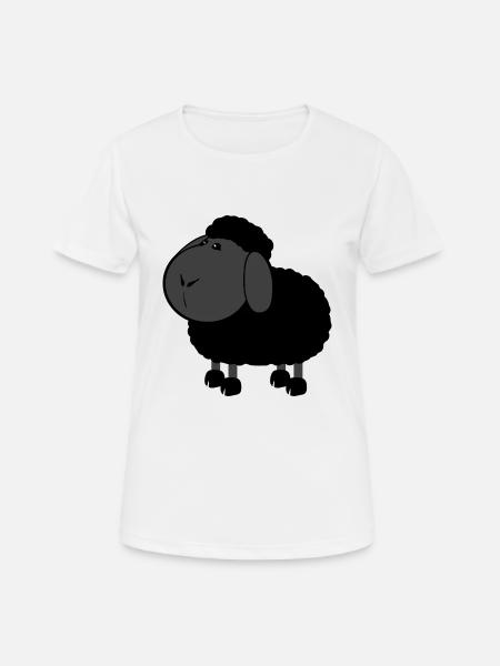 schwarzes Schaf - Frauen T-Shirt atmungsaktiv - Weiß