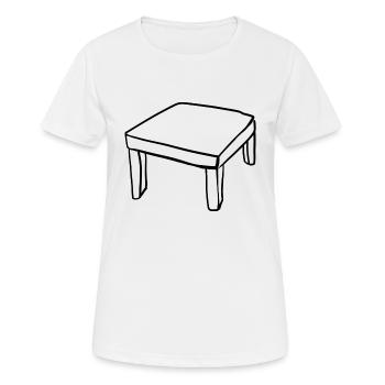 Symbole de dessin animé de meubles de table - T-shirt respirant Femme - blanc - Devant - AI Model Female 172 dark (172cm)