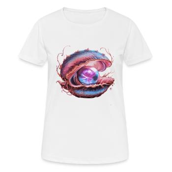 Perle für einen Strandmuschel Liebhaber - Frauen T-Shirt atmungsaktiv - Weiß - Vorne - AI Model Female 172 dark (172cm)