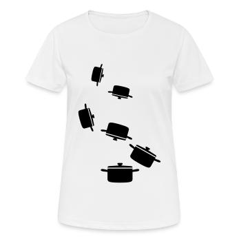 symbole de marmite - T-shirt respirant Femme - blanc - Devant - AI Model Female 172 dark (172cm)