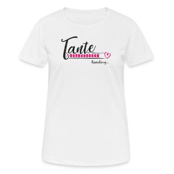 Tante 2021 Loading Baby Geburt Ladebalken Werdende - Frauen T-Shirt atmungsaktiv - Weiß - Vorne - AI Model Female 172 dark (172cm)