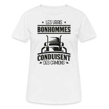 Routier Camionneur Conducteur Camion Humour Cadeau - Frauen T-Shirt atmungsaktiv - Weiß - Vorne - AI Model Female 172 dark (172cm)
