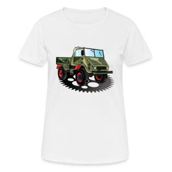Unimog - Oldtimer - Offroad - Universal motor device - Women's Breathable T-Shirt - white - Front - AI Model Female 172 dark (172cm)