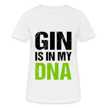 Le gin est dans mon ADN Toast Gin - T-shirt respirant Femme - blanc - Devant - AI Model Female 172 dark (172cm)