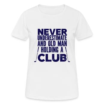 Golf - Golfclub Goldspieler Birdie Elite Luxus - Frauen T-Shirt atmungsaktiv - Weiß - Vorne - AI Model Female 172 dark (172cm)