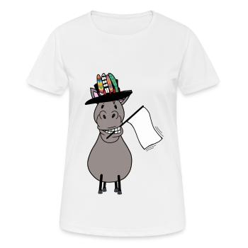 Hippie Horse Peace White Flag Peace Sign - Women's Breathable T-Shirt - white - Front - AI Model Female 172 dark (172cm)