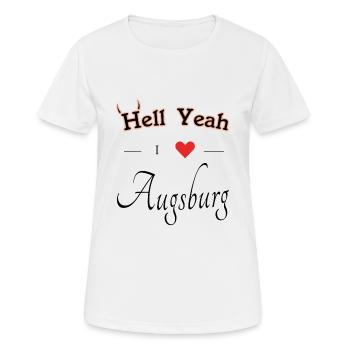 Augsburg - Frauen T-Shirt atmungsaktiv - Weiß - Vorne - AI Model Female 172 dark (172cm)