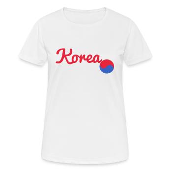Korea red - Frauen T-Shirt atmungsaktiv - Weiß - Vorne - AI Model Female 172 dark (172cm)