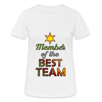 Member of the best team - T-shirt respirant Femme - blanc - Devant - AI Model Female 172 dark (172cm)