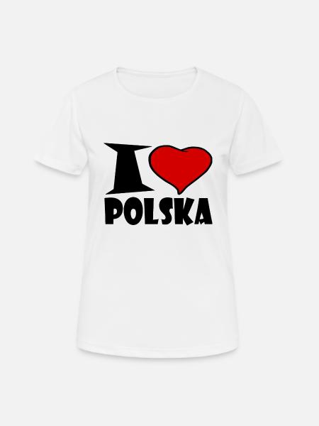 I Love Polska - I love Poland - Women's Breathable T-Shirt - white