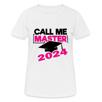 Master 2024 Masterabschluss Sponsion Absolvent - Frauen T-Shirt atmungsaktiv - Weiß - Vorne - AI Model Female 172 dark (172cm)