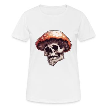 Champignon / Champignon / Prairie / Forêt / Goa / Psy - T-shirt respirant Femme - blanc - Devant - AI Model Female 172 dark (172cm)