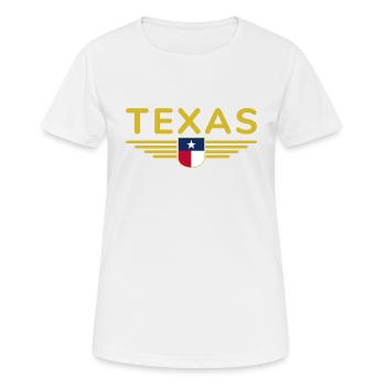 Texas Fan T-Shirt – Lone Star Style - T-shirt respirant Femme - blanc - Devant - AI Model Female 172 dark (172cm)