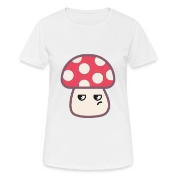 Fliegenpilz Genervt Kawaii - Frauen T-Shirt atmungsaktiv - Weiß - Vorne - AI Model Female 172 dark (172cm)