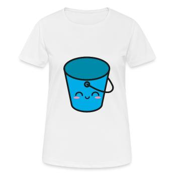 Mignon seau ménage - T-shirt respirant Femme - blanc - Devant - AI Model Female 172 dark (172cm)