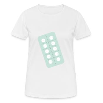 Tabletten Apotheke Verpackung Gesundheit - Frauen T-Shirt atmungsaktiv - Weiß - Vorne - AI Model Female 172 dark (172cm)