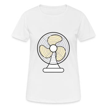 Ventilateur chaleur été - T-shirt respirant Femme - blanc - Devant - AI Model Female 172 dark (172cm)