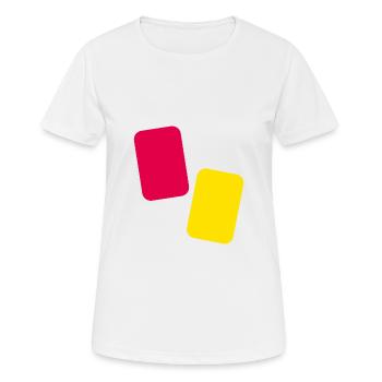 Karten Schiedsrichter - Frauen T-Shirt atmungsaktiv - Weiß - Vorne - AI Model Female 172 dark (172cm)