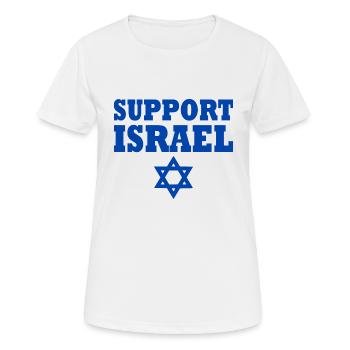 Support israel - Frauen T-Shirt atmungsaktiv - Weiß - Vorne - AI Model Female 172 dark (172cm)