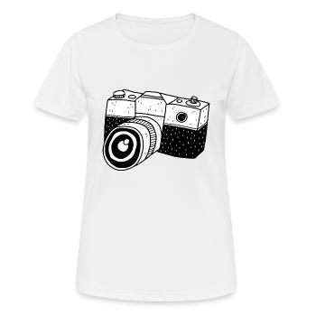 Image de caméra - T-shirt respirant Femme - blanc - Devant - AI Model Female 172 dark (172cm)