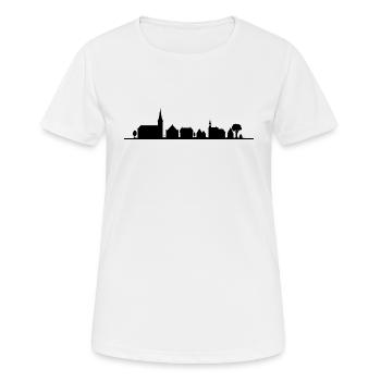 Votre village, votre horizon - T-shirt respirant Femme - blanc - Devant - AI Model Female 172 dark (172cm)