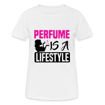 Parfüm Fragrance Perfüm Perfume Parfum Duft - T-shirt respirant Femme - blanc - Devant - AI Model Female 172 dark (172cm)