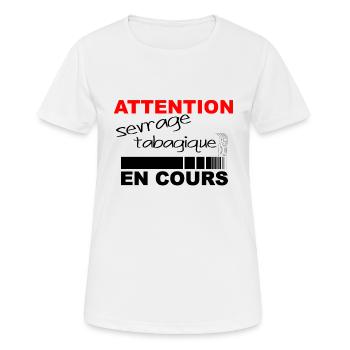 Sevrage tabagique - T-shirt respirant Femme - blanc - Devant - AI Model Female 172 dark (172cm)