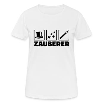 Zauberer - Frauen T-Shirt atmungsaktiv - Weiß - Vorne - AI Model Female 172 dark (172cm)