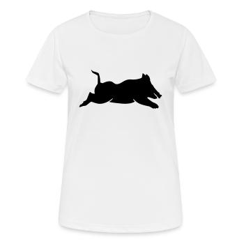 Wildschwein - Frauen T-Shirt atmungsaktiv - Weiß - Vorne - AI Model Female 172 dark (172cm)