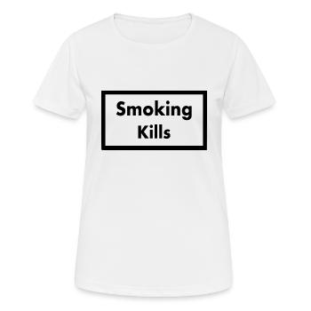 Smoking kills - Frauen T-Shirt atmungsaktiv - Weiß - Vorne - AI Model Female 172 dark (172cm)