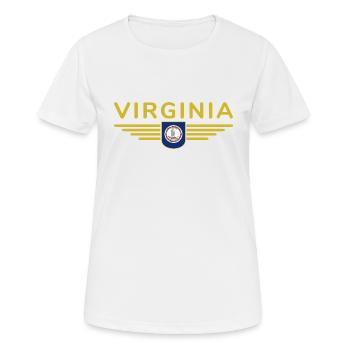 Chemise Virginia Fan – American Spirit - T-shirt respirant Femme - blanc - Devant - AI Model Female 172 dark (172cm)